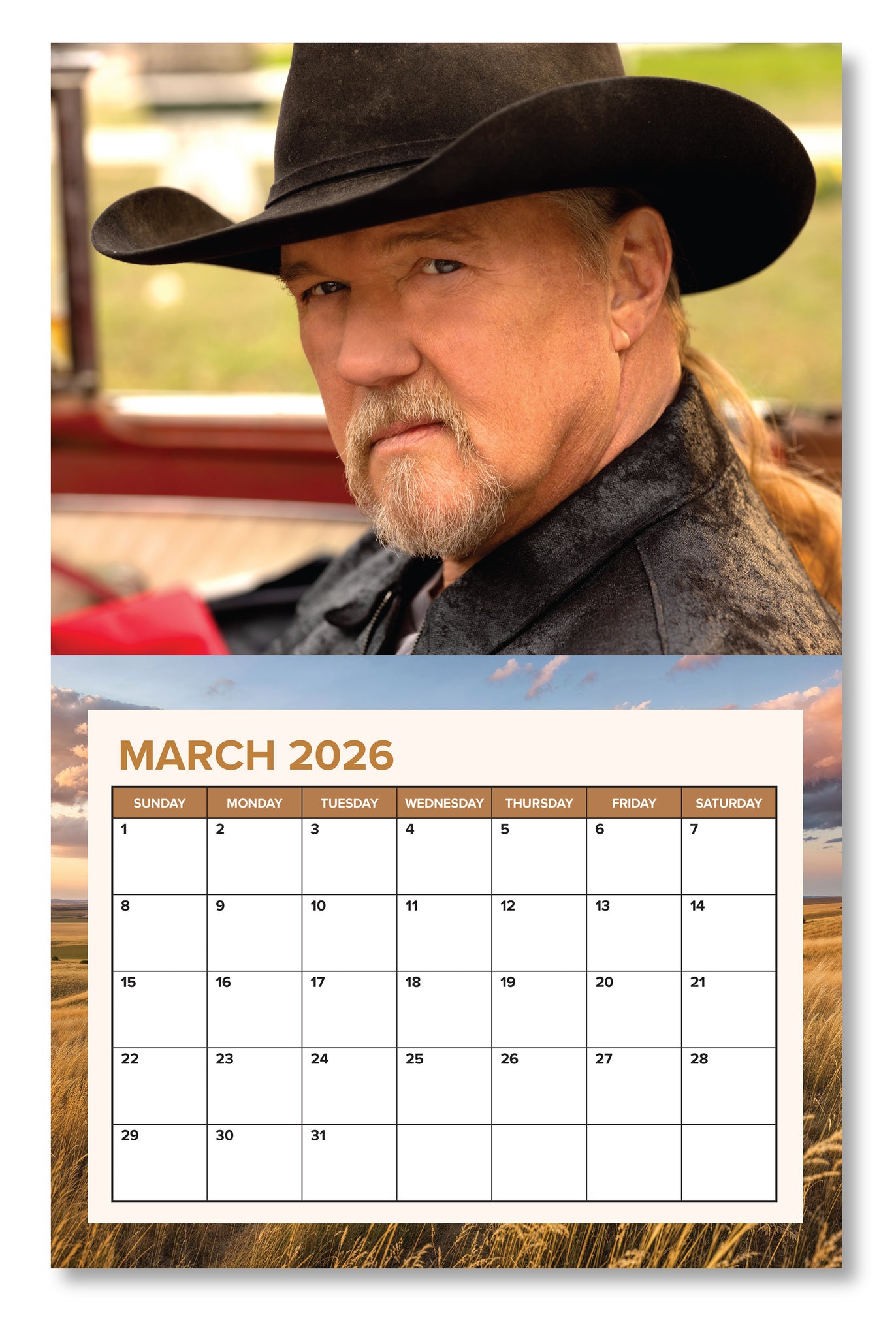 2026 Wall Calendar | Trace Adkins