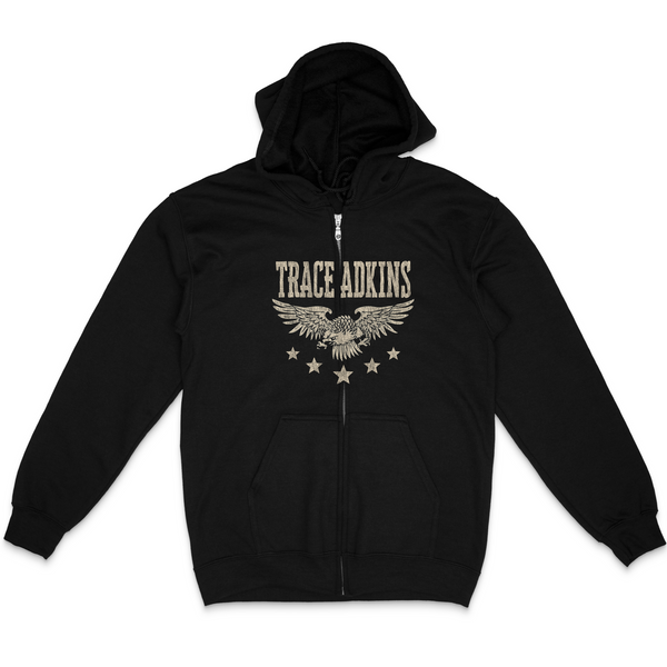 Hoodie Zip Black Eagle